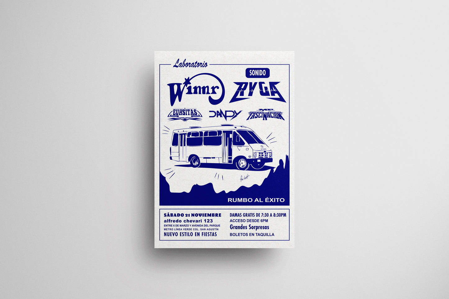 Print Urban Kitsch Advertisement Sonidero Rumbo Al Éxito 15x22.5cm