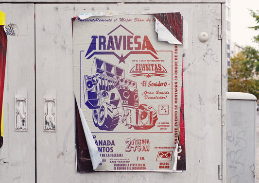 Print Urban Kitsch Advertisement Sonidero Traviesa 15x22.5cm