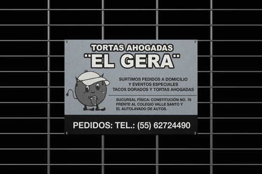 Print Urban Kitsch Advertisement Tortas Ahogadas 61.8x42.3cm