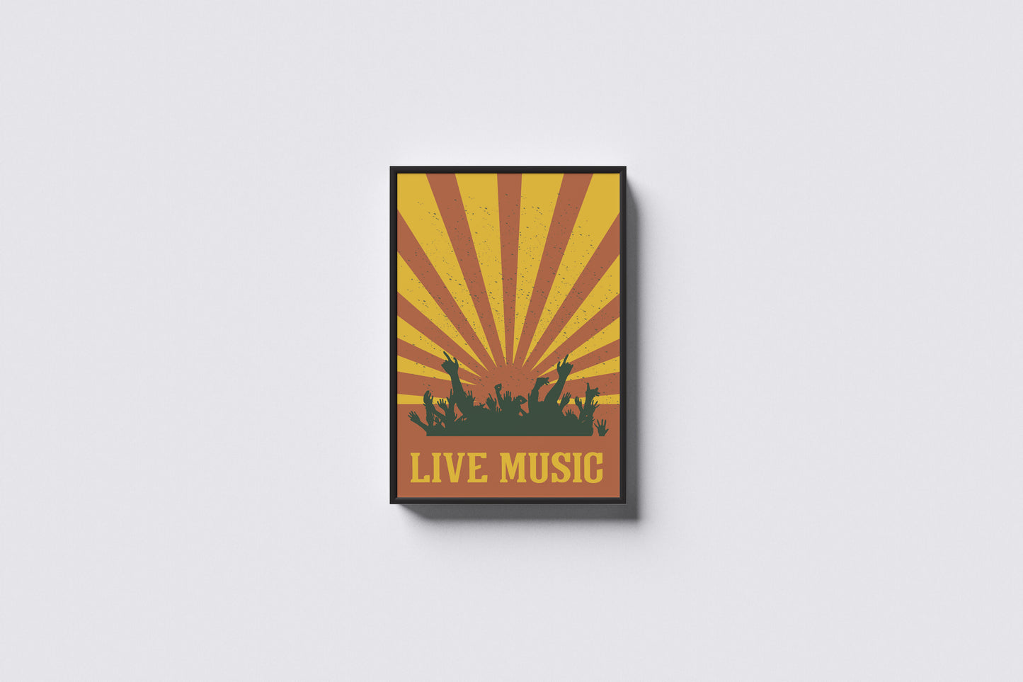 Print Music Live Retro Illustration 24x36cm