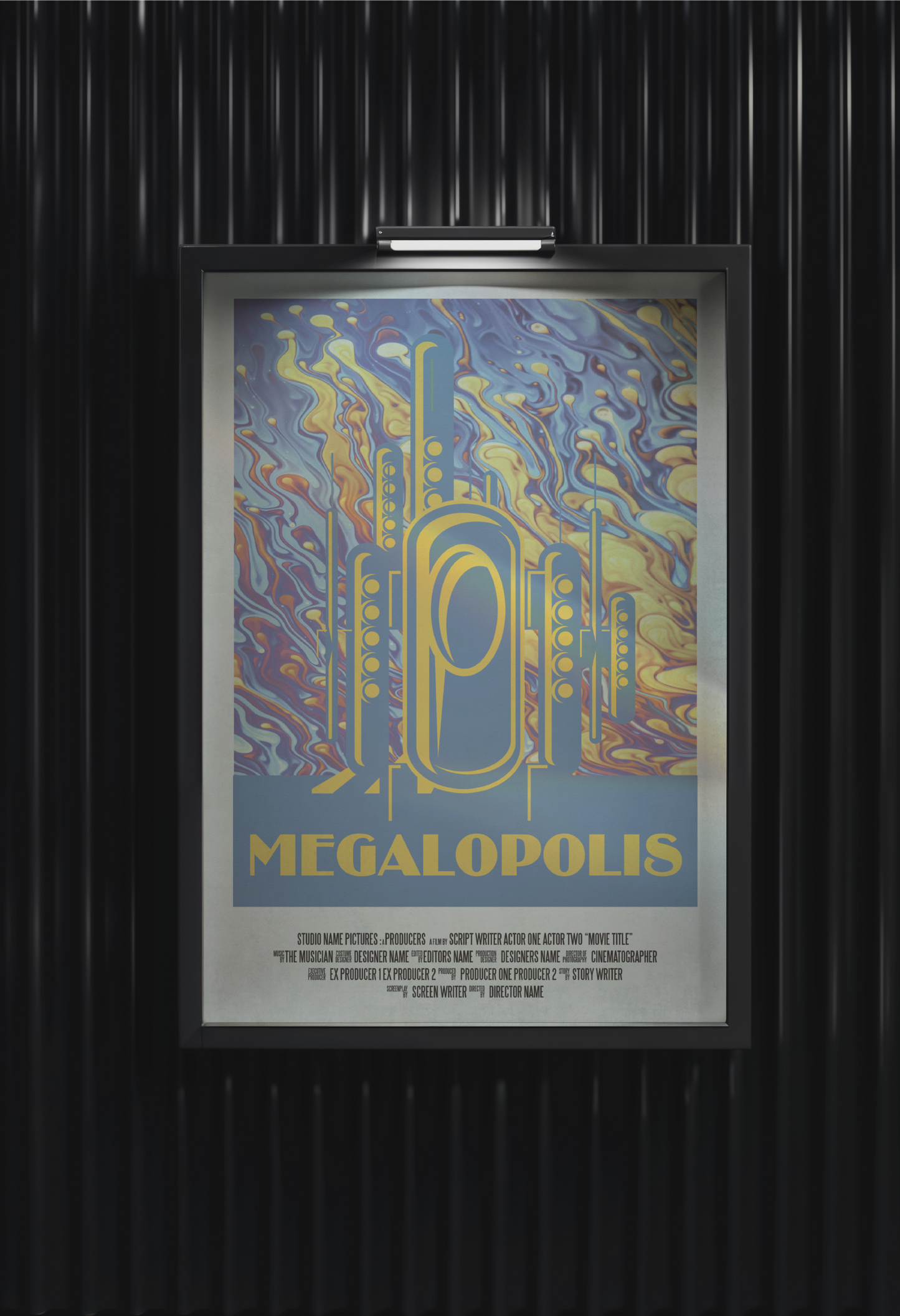 Print Cinematic Poster Megalopolis Retro Advertisement 60x90cm