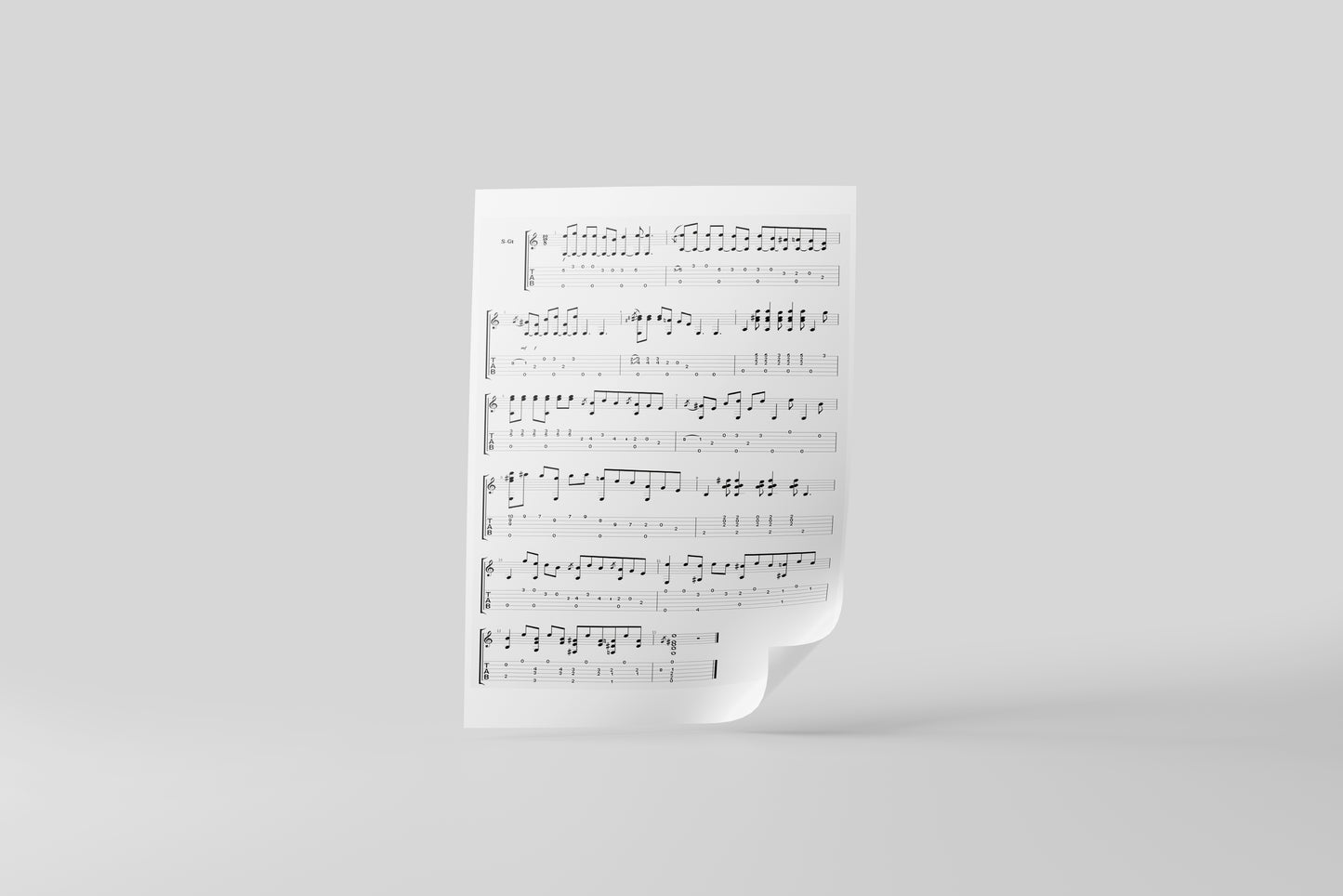 Print Music Musical Score V11 Illustration 21.5x35.5cm