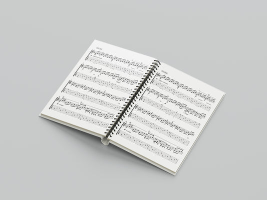 Print Music Musical Score V13 Illustration 21.5x28cm