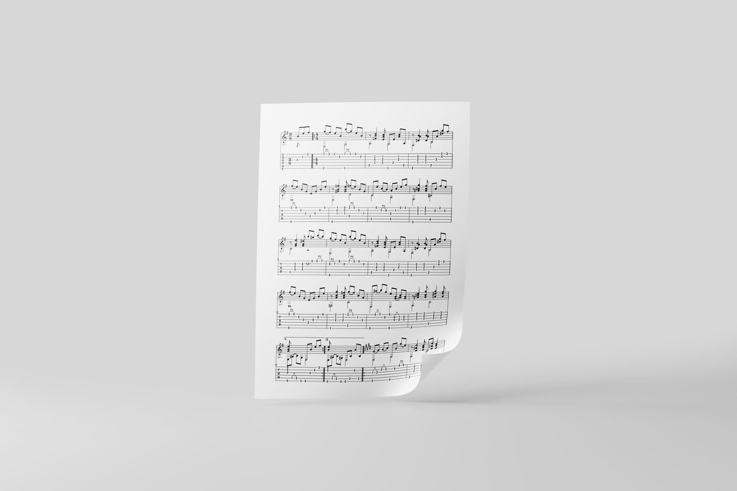 Print Music Musical Score V2 Illustration 21.5x28cm