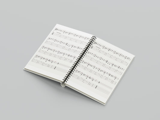 Print Music Musical Score V4 Illustration 21.5x28cm