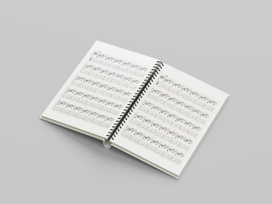 Print Music Musical Score V7 Illustration 21.5x28cm