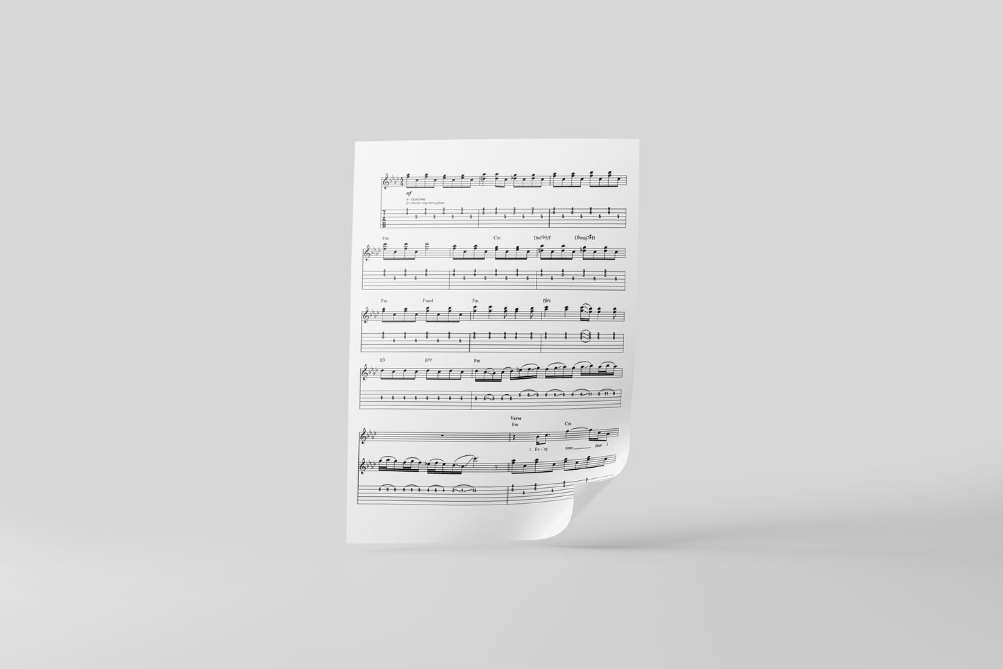 Print Music Musical Score V9 Illustration 21.5x28cm