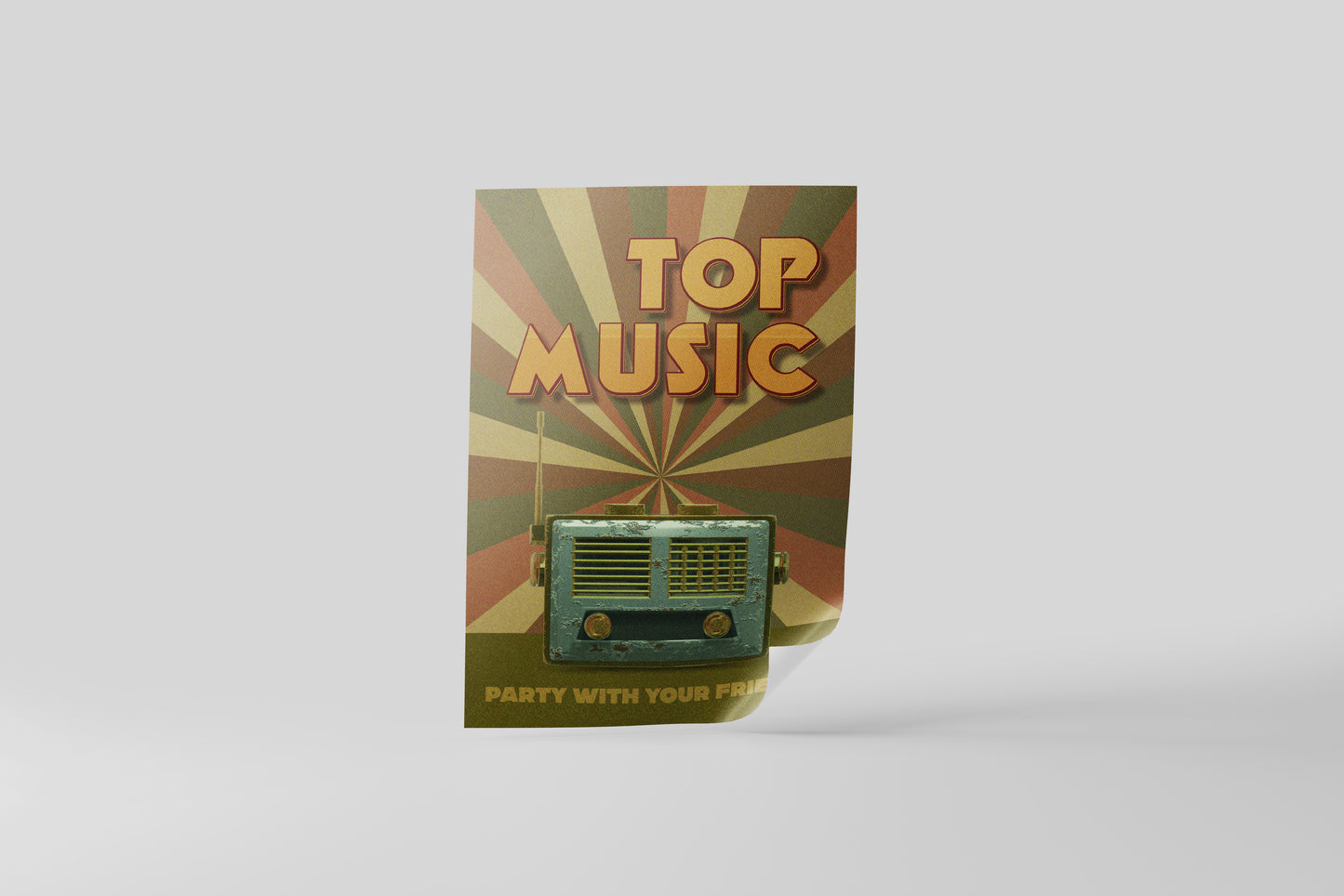 Print Music Retro 60x90cm