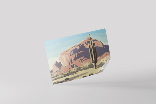 Print Nature Desert Landscape Paint 60x50cm