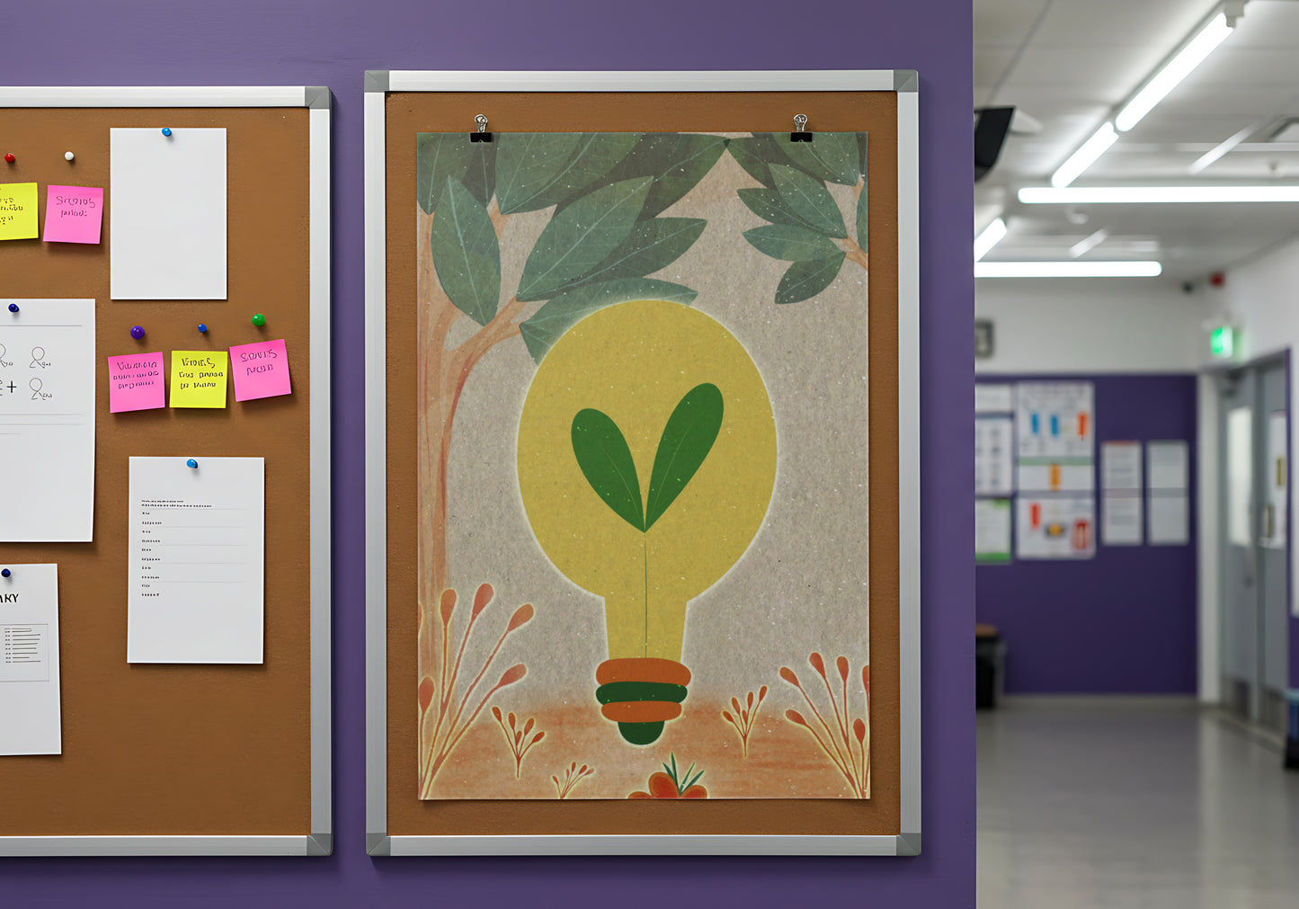 Print School Nature Environmental Energy Saving 60x90cm