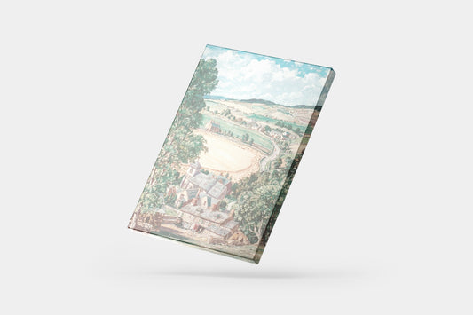 Print Nature Landscape Village Paint 50x70cm