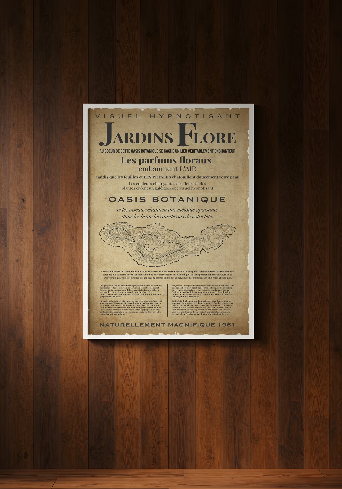 Print Botanical Oasis Vintage Advertisement 90x140cm