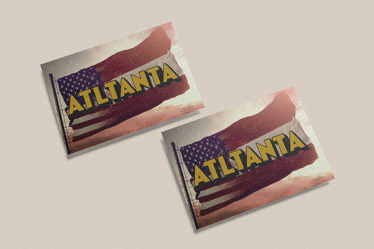Print Postcard Atlanta Vintage 15x10cm