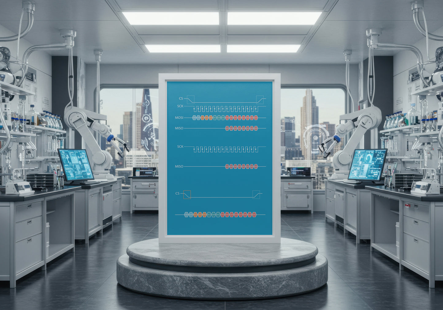 Print Technology Serial Peripheral Interface Electronic Device Illustration 28x43cm