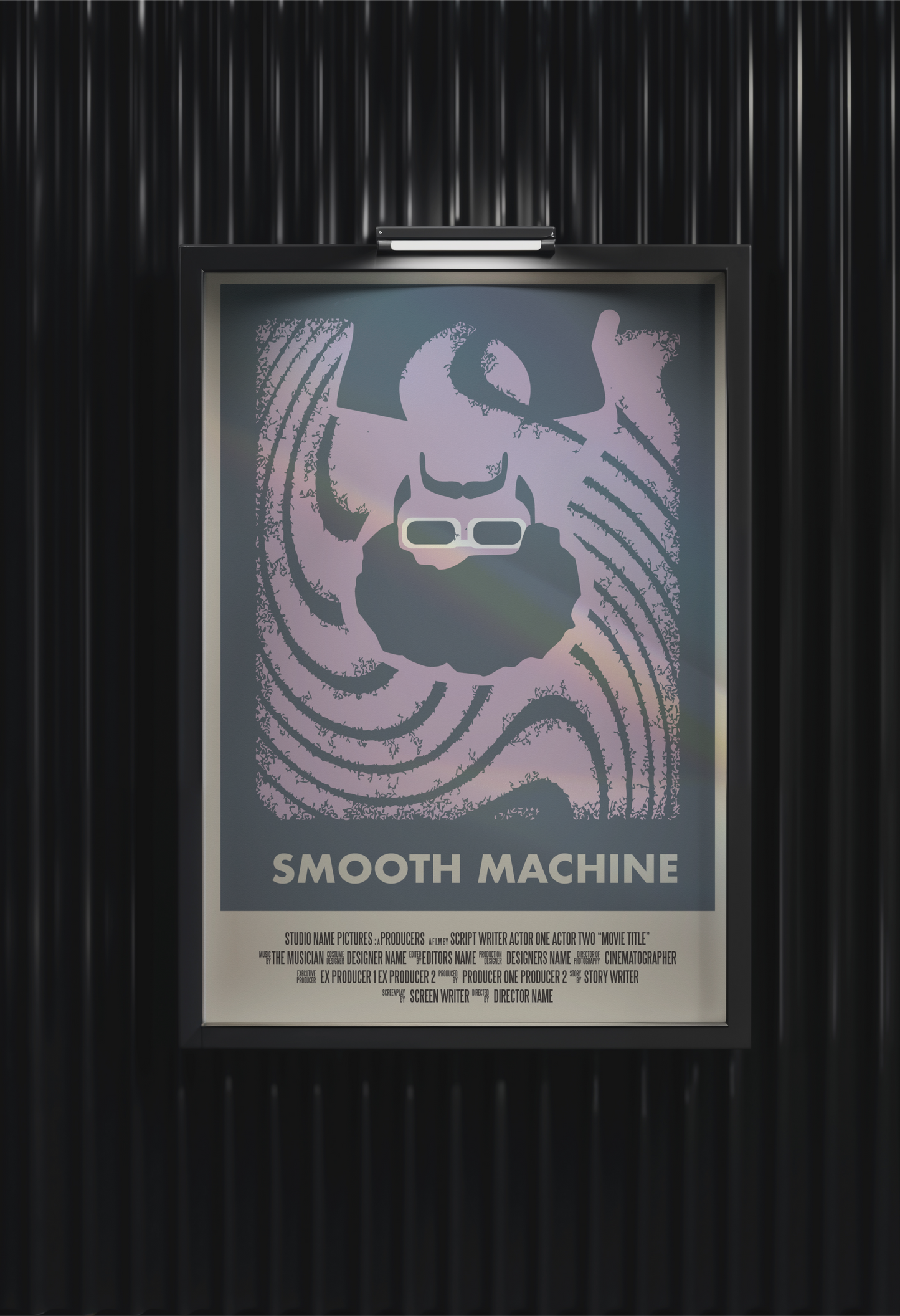 Print Cinematic Poster Smooth Machine Purple Retro Advertisement 60x90cm