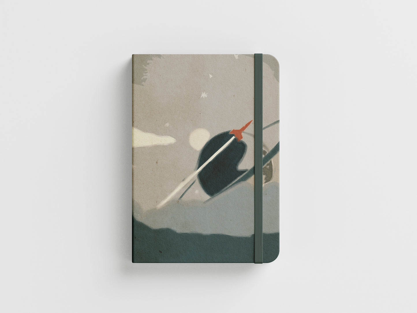 Print Space Rocket Saturn Illustration 60x90cm