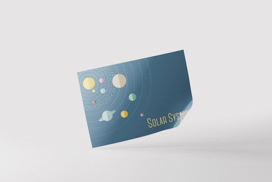 Print School Space Solar System 70x50cm