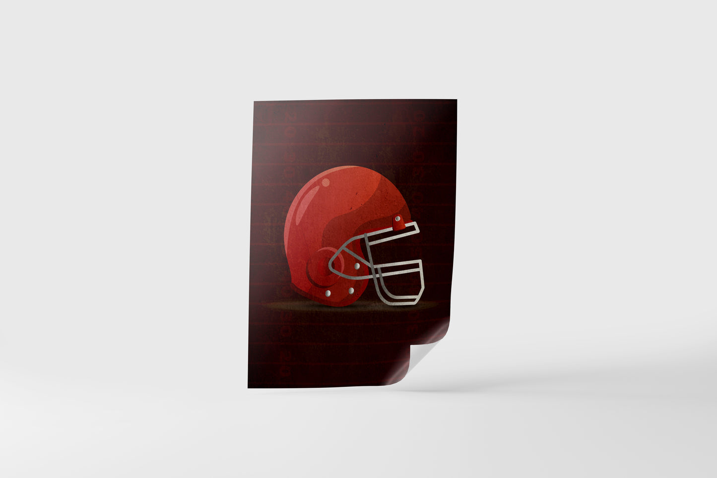 Print Sports Football Helmet Illustration 21.5x28cm