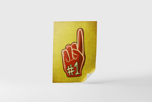 Print Sports Football No1 Glove Illustration 21.5x28cm