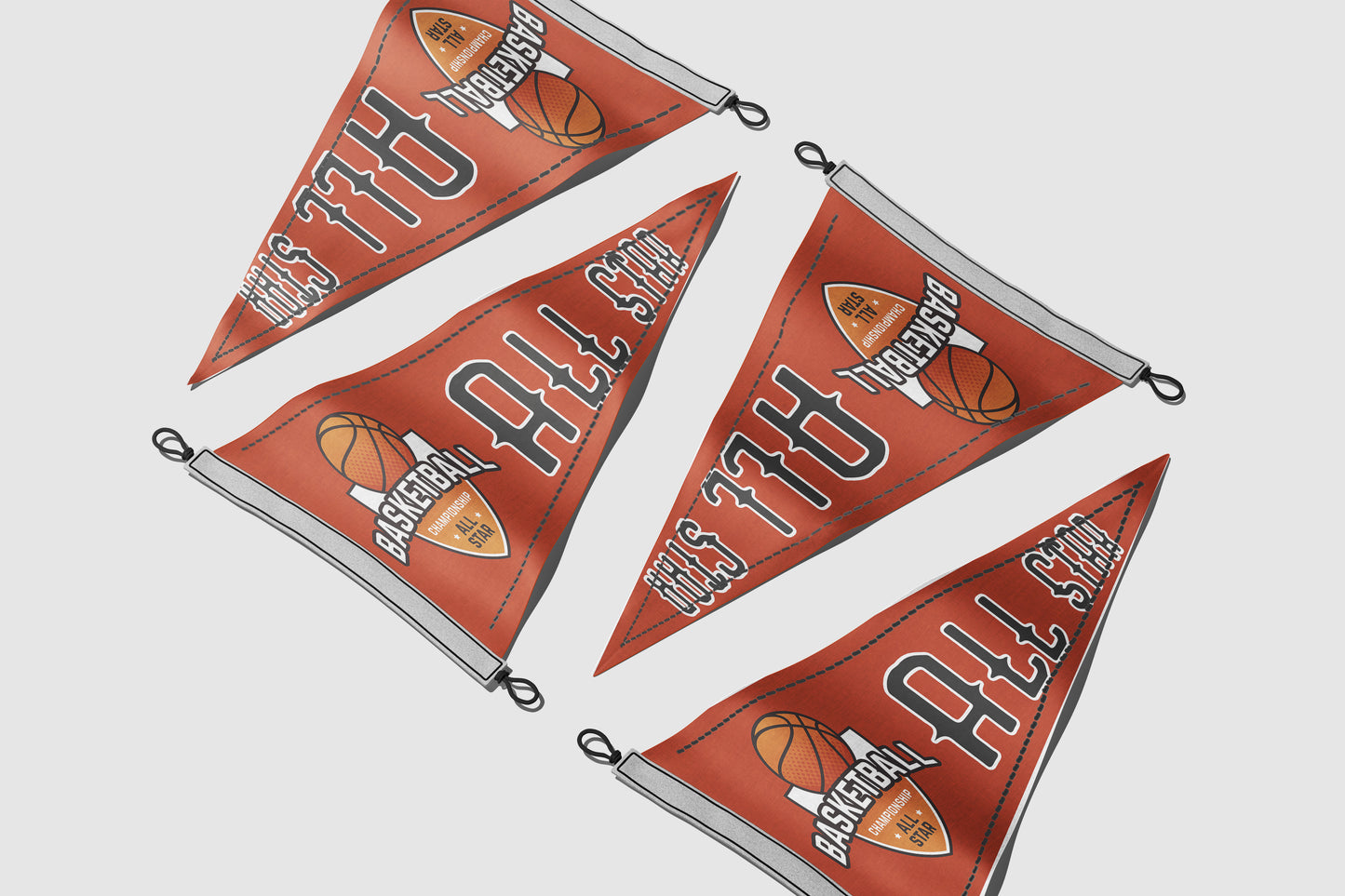 Print Sports Pennant Basketball All Star 62x24cm