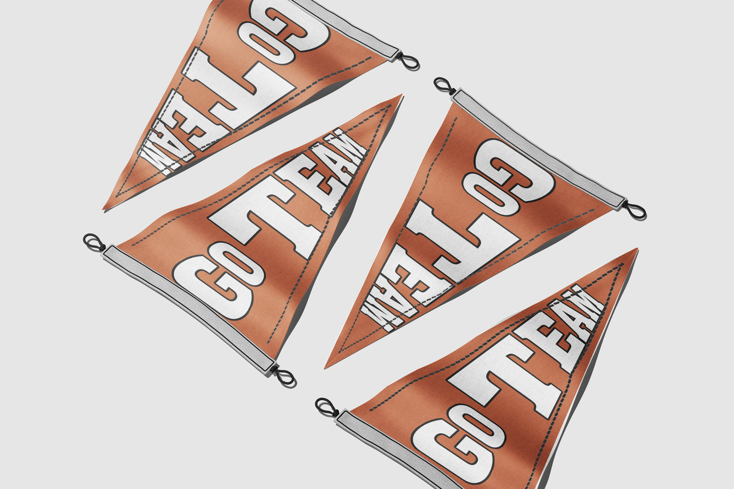 Print Sports Pennant Go Team 62x24cm
