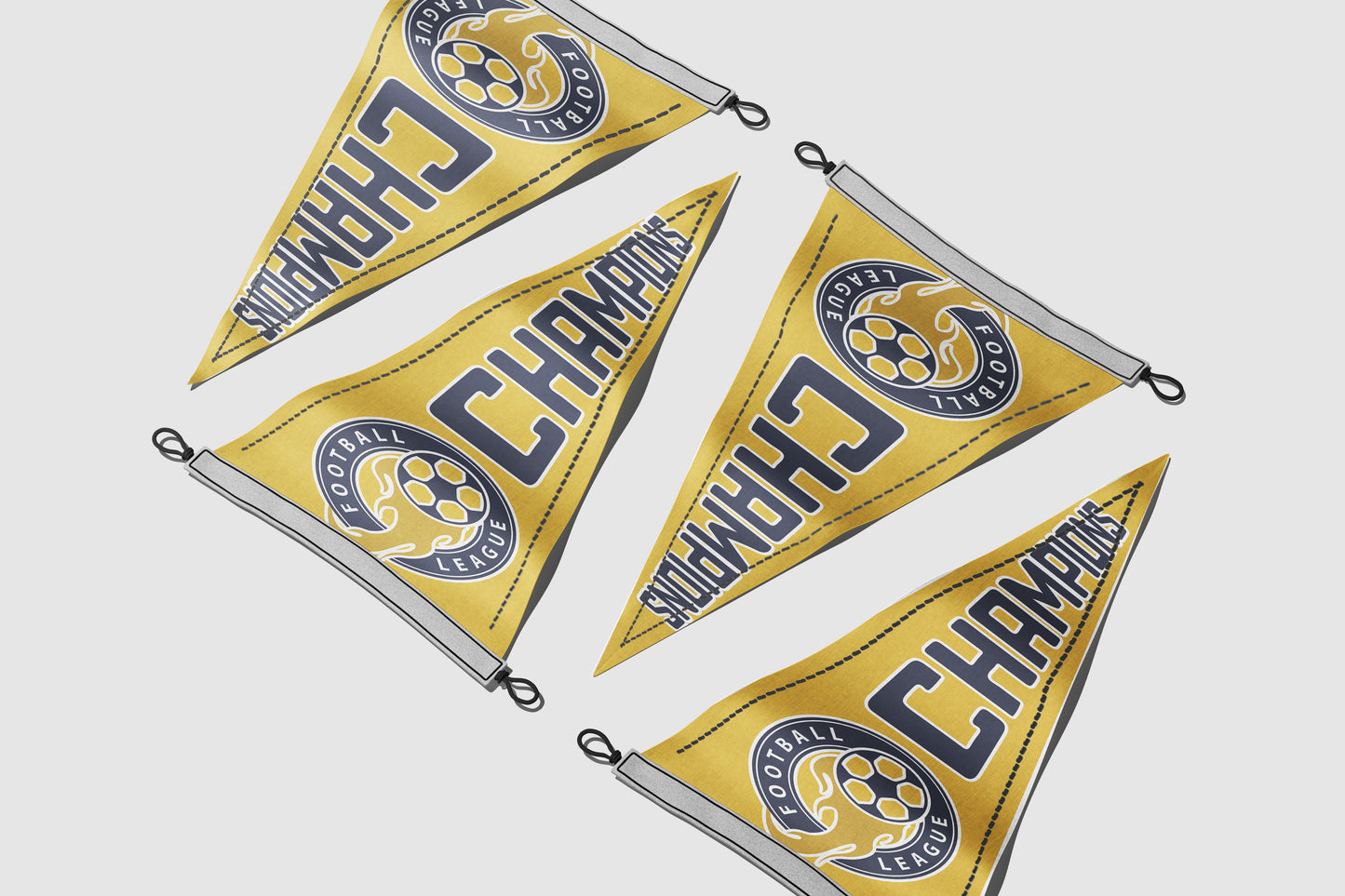 Print Sports Pennant Soccer Champions 62x24cm