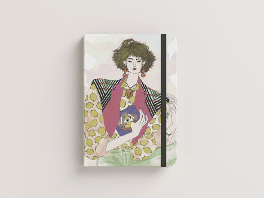 Print Woman Smoking Illustration Retro 60x90cm