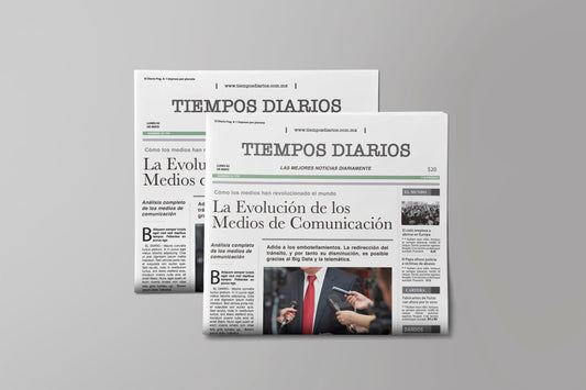Prop Newspaper Daily News Tiempos Diarios Green 23x43cm