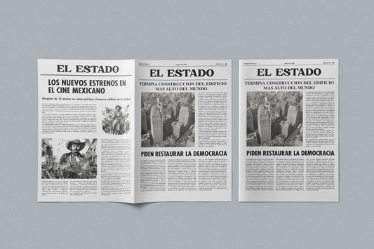 Prop Newspaper El Estado 55.8x43.1cm