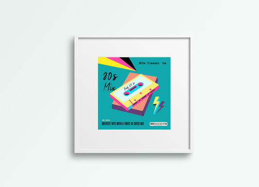 Print Urban Vinyl 80s Mix Retro 32x32cm