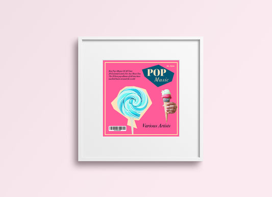 Print Vinyl Pop Music Artist Retro 32x32cm