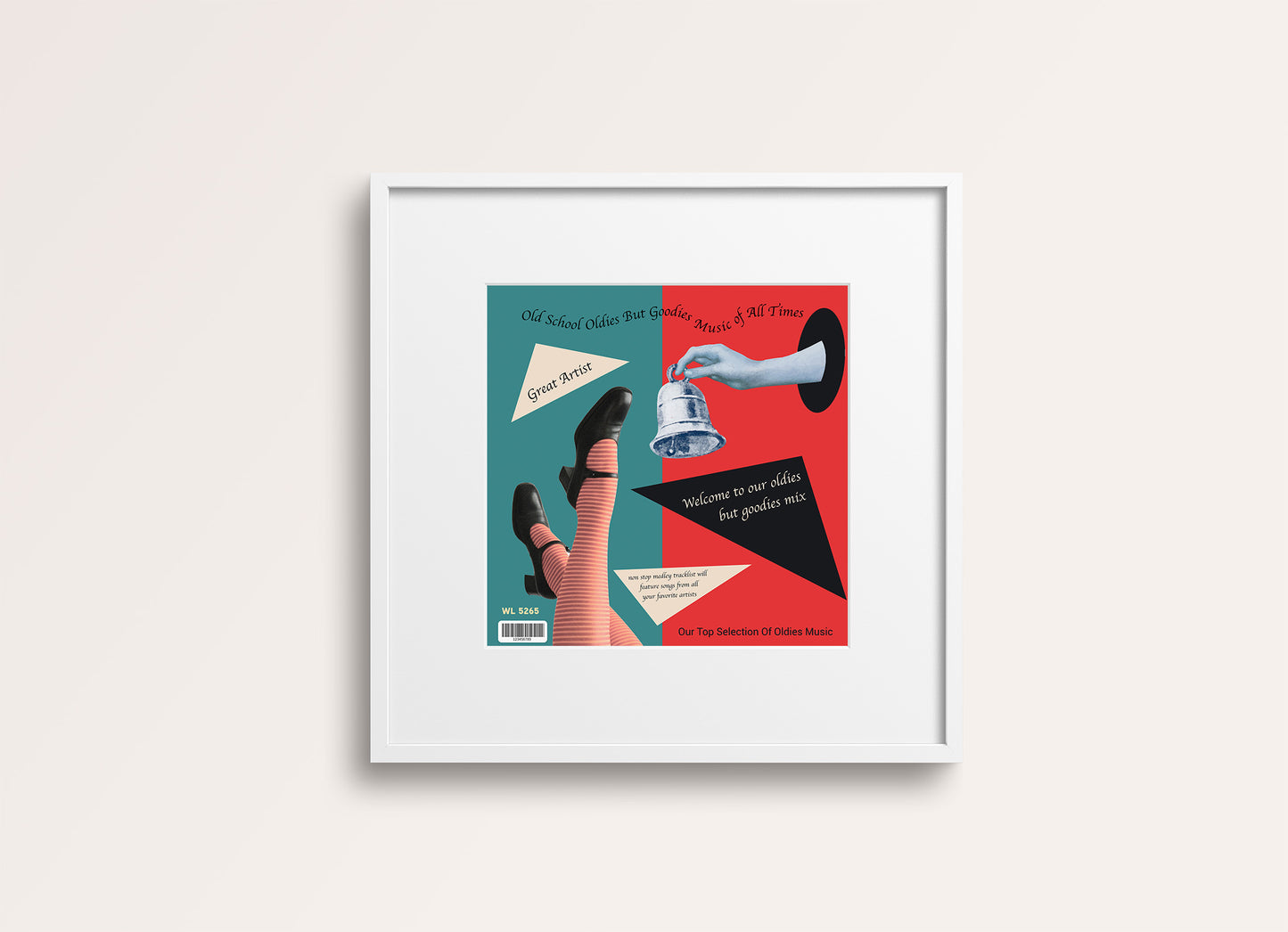 Print Urban Vinyl Music Oldies Vintage Retro 32x32cm