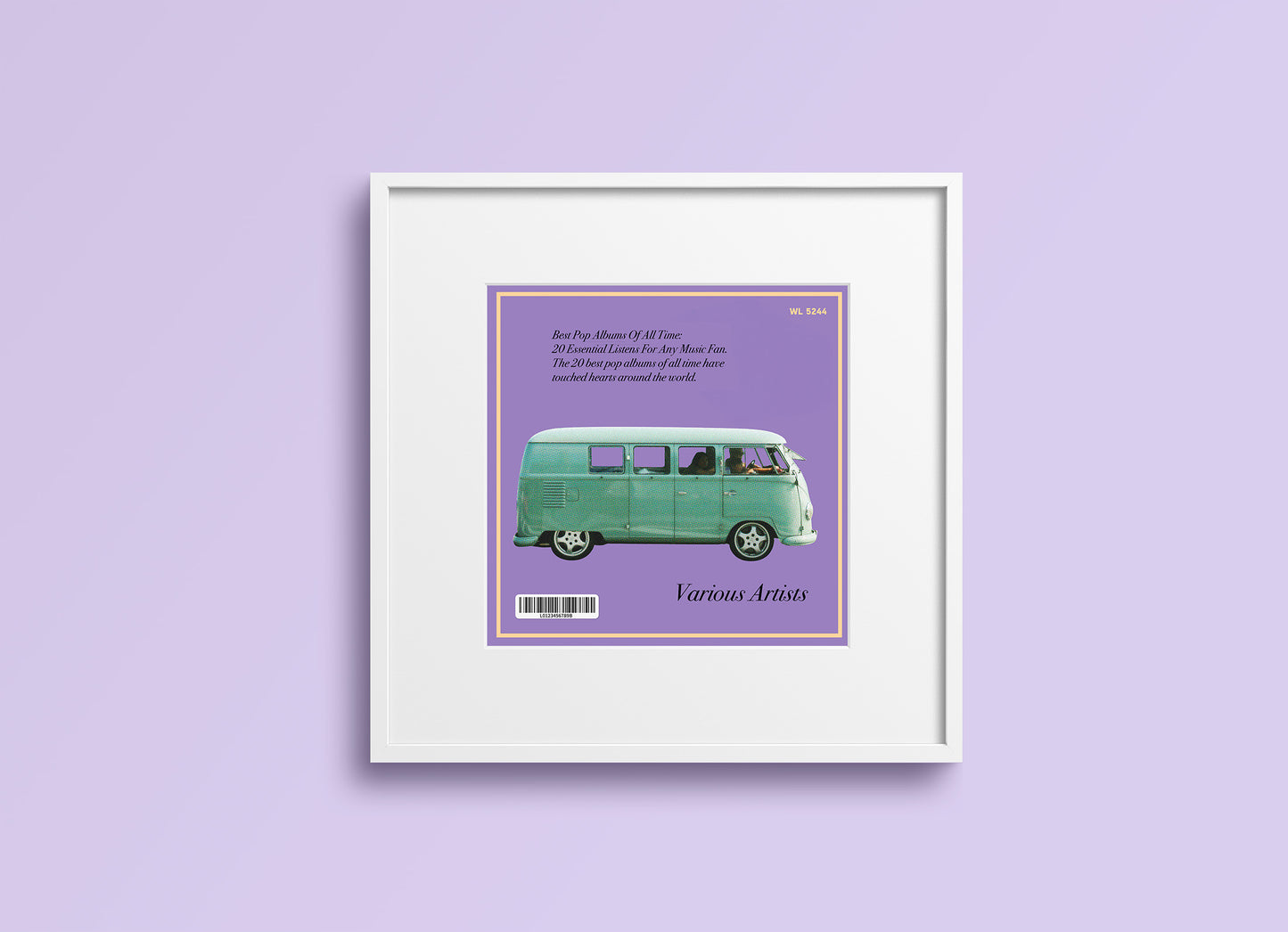 Print Urban Van Vinyl Record Various Artists Album 32x32cm