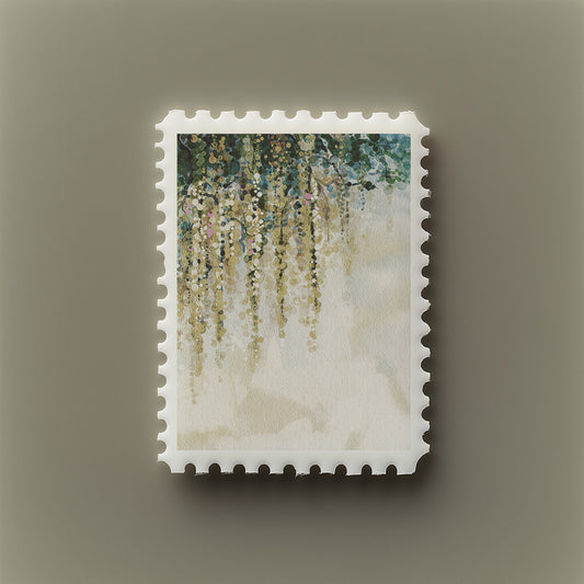 Print Nature Glitter Leaves Falling Paint 40x50cm