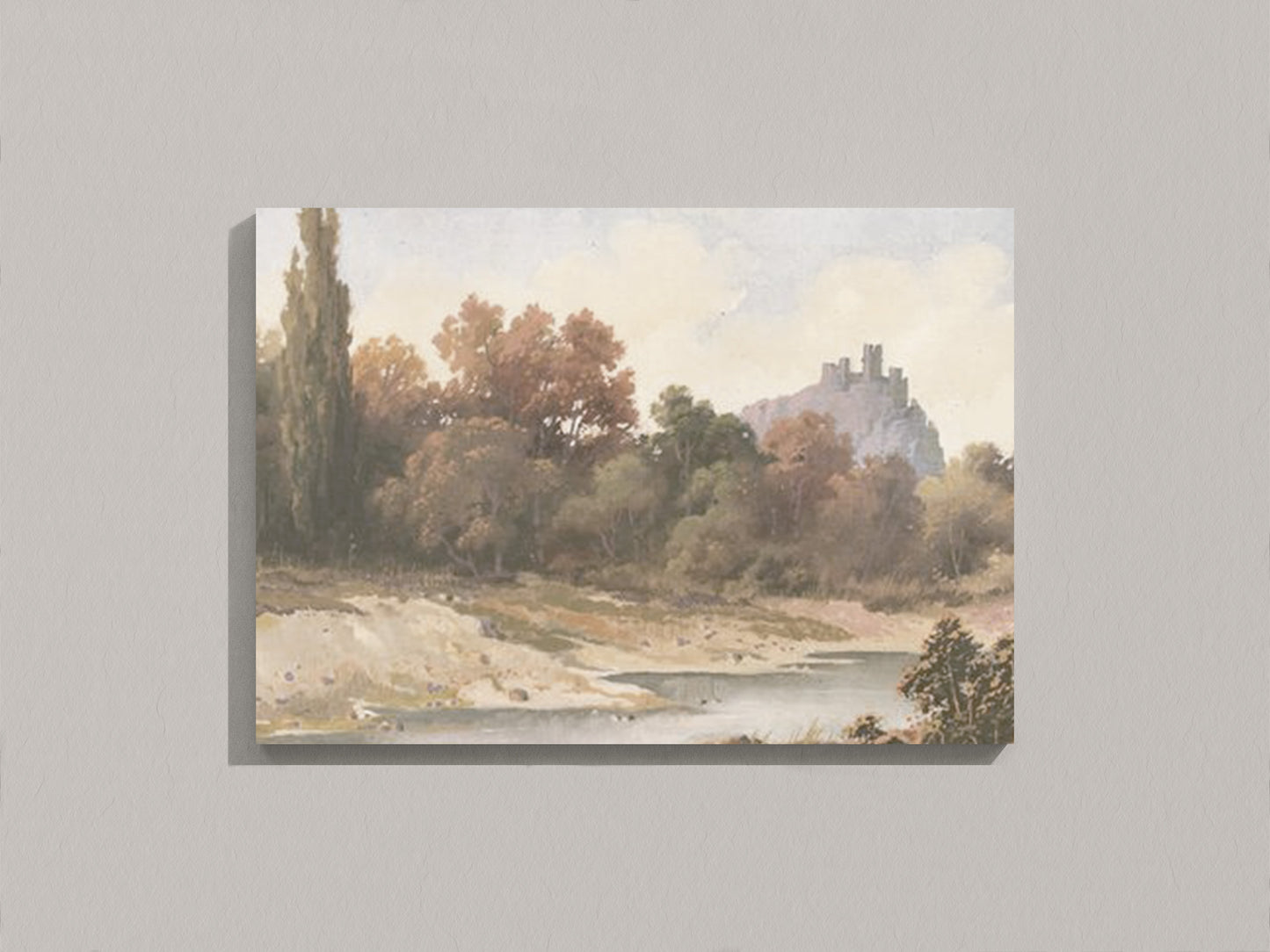 Print Nature Landscape Forest & Castle Paint 50x42cm