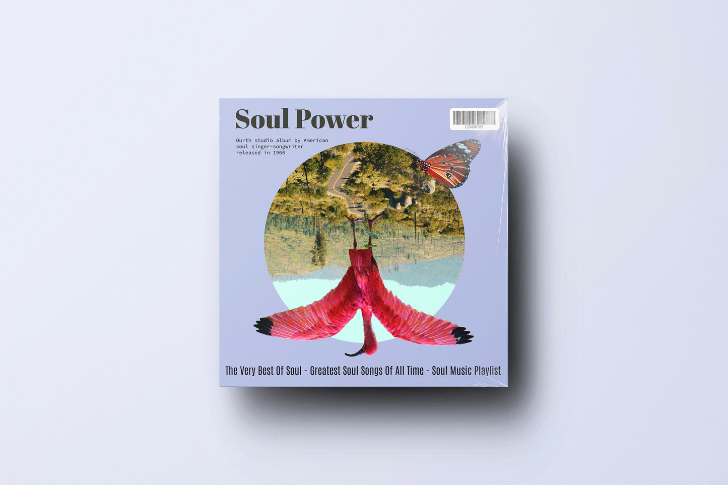Print Urban Vinyl Record Soul Power Album 32x32cm