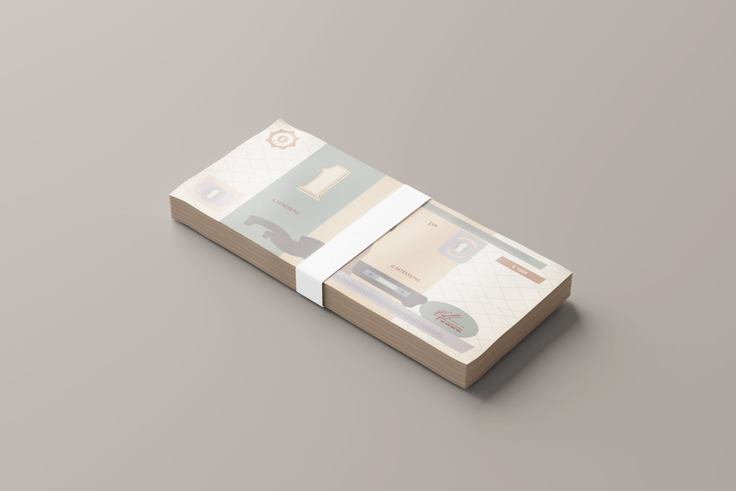 Prop Banknotes One Bill 14.6x6.2cm