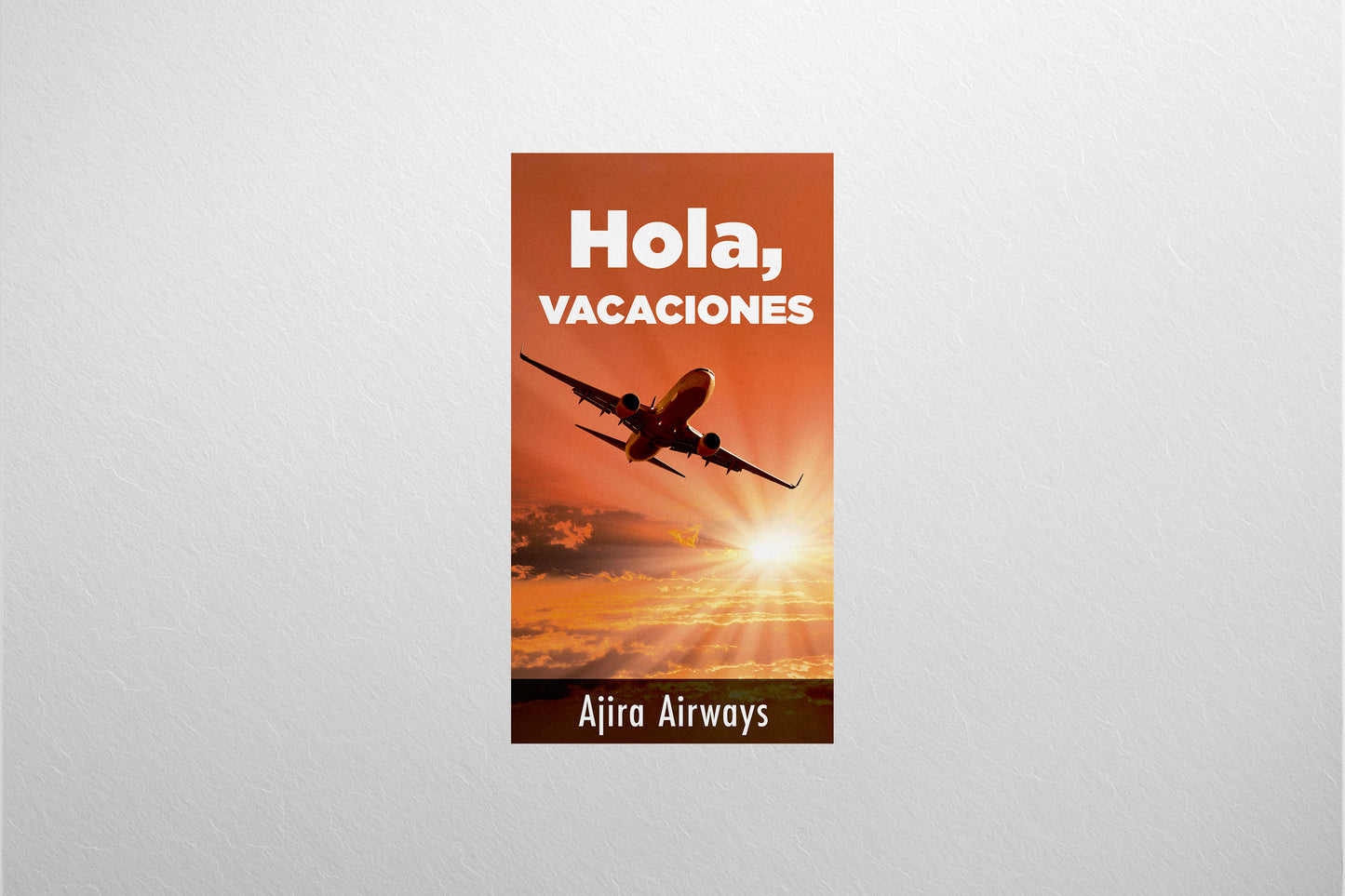 Sign Airport Advertisement Hello Holidays 60x110cm
