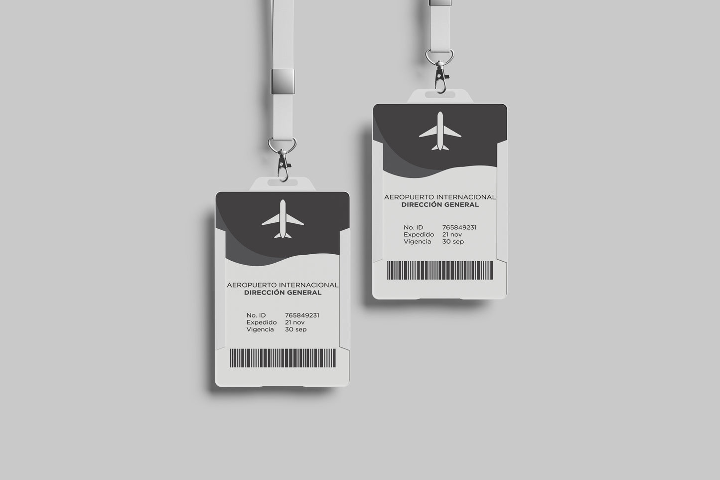 Prop Airport General Management Badge Black 5.4x8.6cm