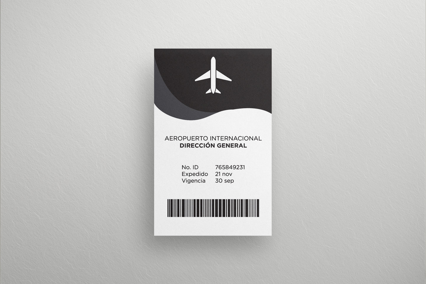 Prop Airport General Management Badge Black 5.4x8.6cm