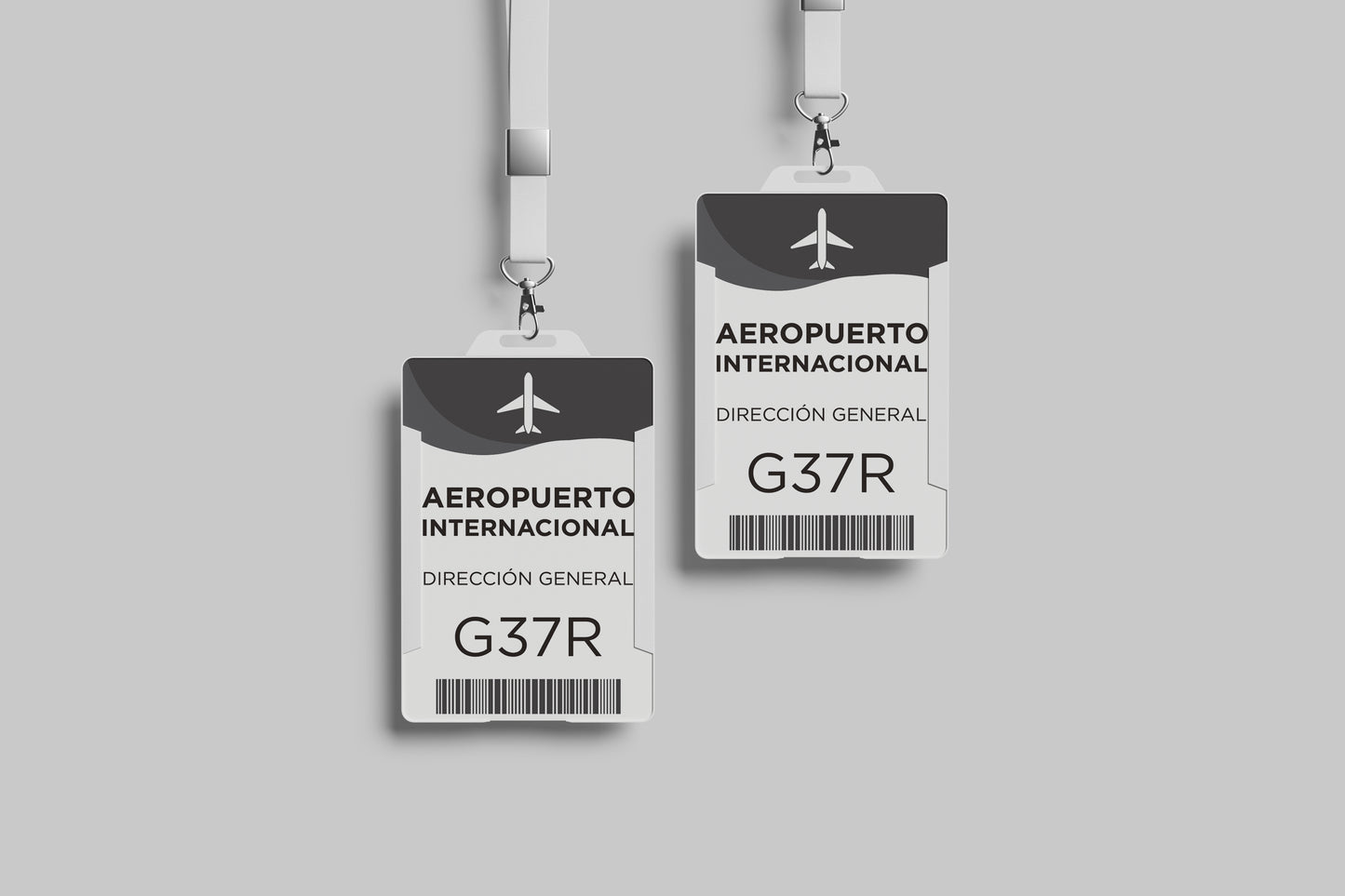 Prop Airport General Management Badge Black V2 5.4x8.6cm