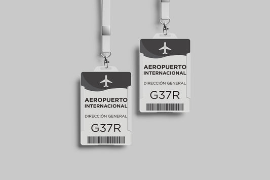 Prop Airport General Management Badge Black V2 5.4x8.6cm