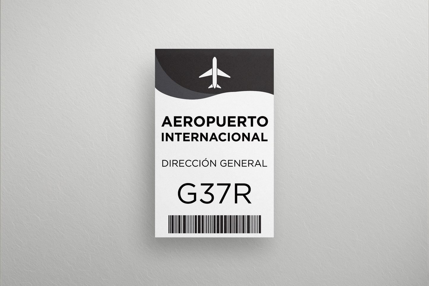 Prop Airport General Management Badge Black V2 5.4x8.6cm