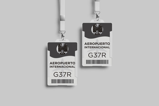 Prop Airport General Management Photo Badge Black 5.4x8.6cm