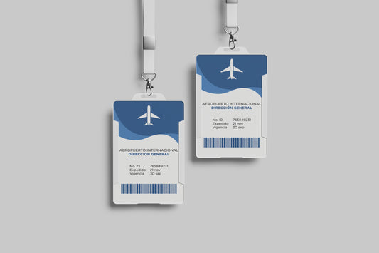 Prop Airport General Management Badge Blue 5.4x8.6cm