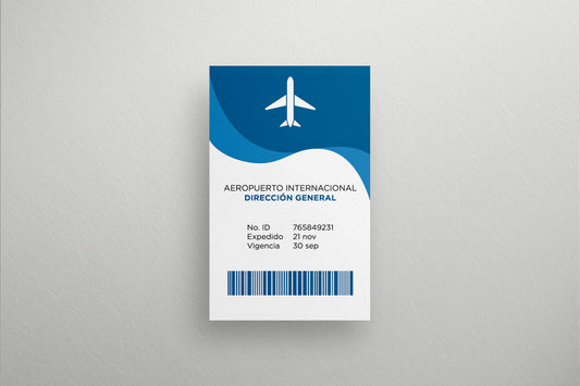 Prop Airport General Management Badge Blue 5.4x8.6cm