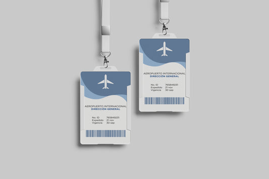 Prop Airport General Management Badge Light Blue 5.4x8.6cm