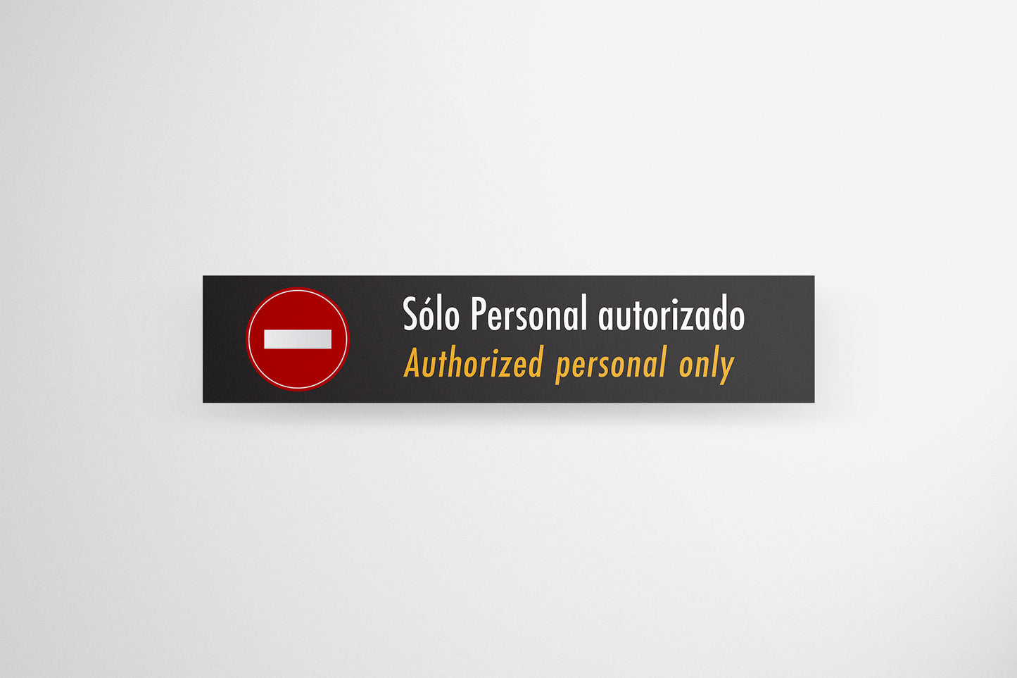 Signage Airport Authorized Personal Only Grey 120x25cm