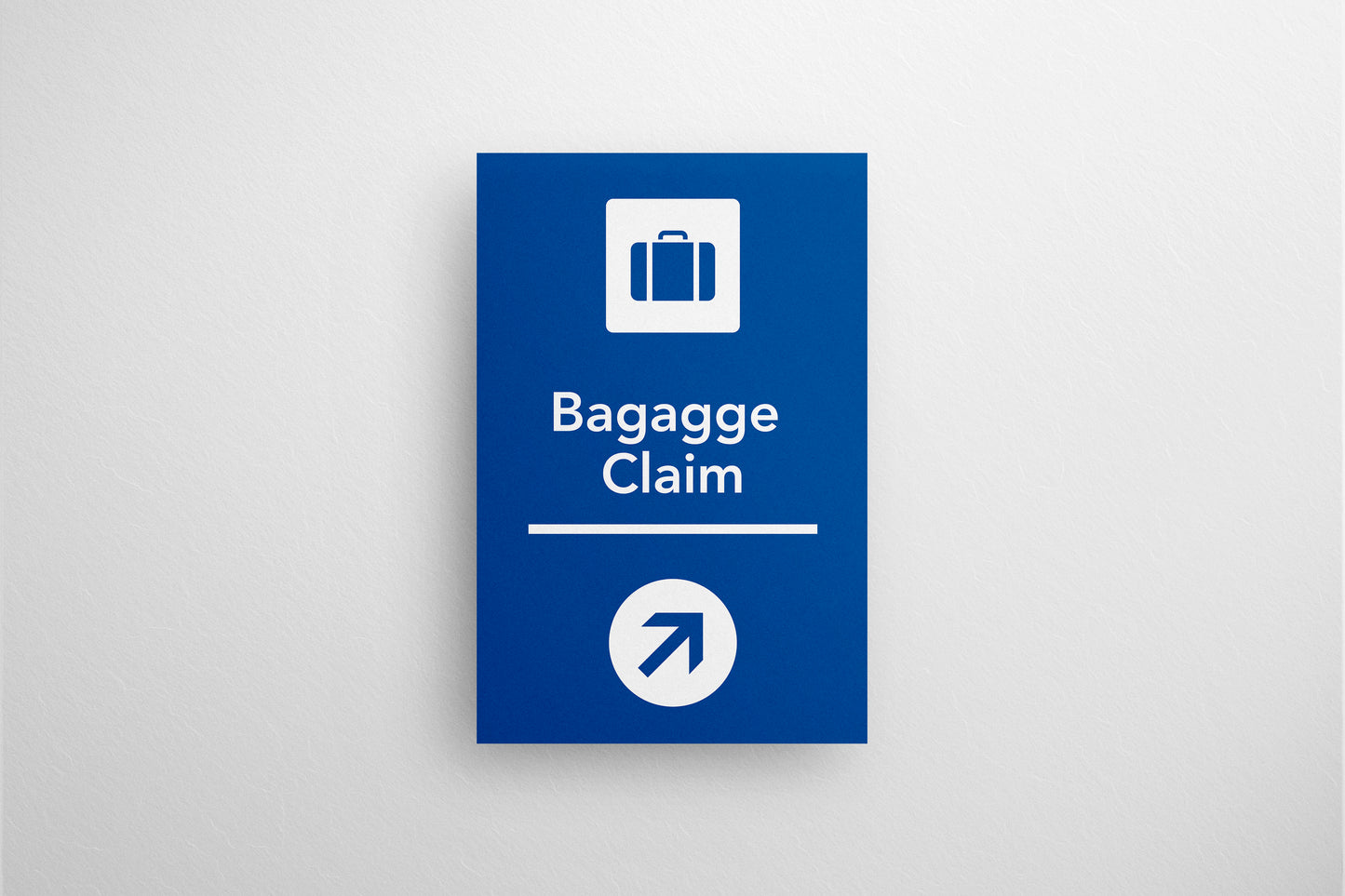 Signage Airport Bagagge Claim Blue 40x60.5cm