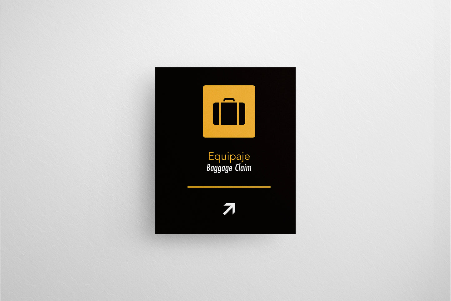 Signage Airport Baggage Claim Black 135x160cm